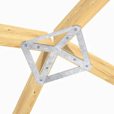 Immagine prodotto di Raccordo per tetto padiglione 5 mm in acciaio zincato a caldo - Raccordo angolare per padiglione da giardino - 4 angoli