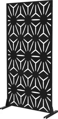 Produktbild von ML-Design Metall-Sichtschutz Torino 120x180 cm aus Stahl Raumteiler mit 3 Paneele Trennwand erweiterbar mit Ständer Paravent für Garten Balkon Terrasse