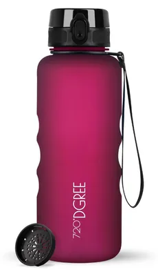 Zdjęcie produktu dla Butelka na napoje 720°DGREE uberBottle softTouch z sitkiem, kolor lavish plum, 1,5 l