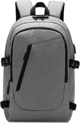 Obrázek produktu pro Velkokapacitní batoh pro muže ženy Student School Male Business Travel Backpack Teenagers USB nabíjení Laptop Backpack, šedá