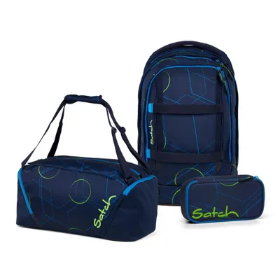 Produktbild von Satch Pack Blue Tech Schulrucksack Set 3tlg.