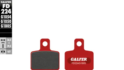 Productafbeelding van Kh351 Semi-Metalische Proefremblokken (Rood)