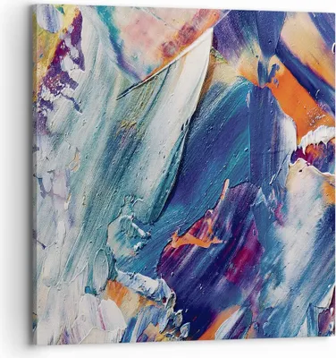 Produktbild von Bild auf Leinwand - Leinwandbild - Einteilig - Die Farben Farbe Abstraktion - 70x70cm - Wand Bild - Wanddeko - Wandbilder - Leinwanddruck - Bilder - Wanddekoration - Leinwand bilder - AC70x70-5113