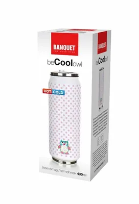 Produktbild von BANKETT Thermosflasche SEIN KALT Eule 430 ml, pink