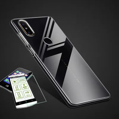 Immagine prodotto di Per Huawei P20 Lite 2019 Custodia in silicone TPU trasparente + 0,26 H9 Custodia in vetro