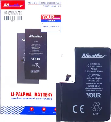 Obrázek produktu pro Náhradní baterie Musttby pro Apple iPhone 13 Pro Max, 4650 mAh, lithium-iontová baterie pro mobilní telefony, náhradní baterie pro smartphony, opravy baterií