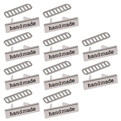 Imagen del producto de 10 etiquetas hechas a mano para ropa y accesorios