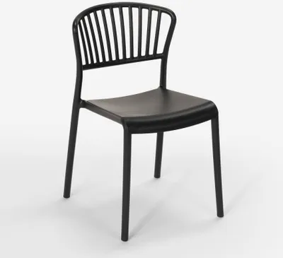 Image de Chaise au design moderne en polypropylène pour cuisine bar restaurant et extérieur Vivienne - Noir