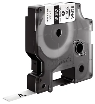 Image de DYMO Rhino Gaine thermorétractable 9mmx1.5m noir->blanc