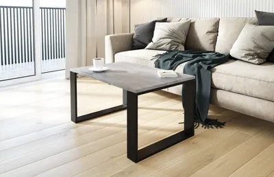 Produktbild von Außergewöhnlicher Couchtisch Beistelltisch für Wohnzimmer | Beton | L: 70 cm x B: 50 cm x H: 45 cm
