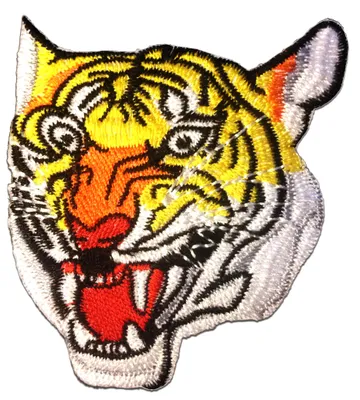 Produktbild von Tiger Tier - Aufnäher, Bügelbild, Aufbügler, Applikationen, Patches, Flicken, Zum Aufbügeln, Größe: 7 x 8.8 cm