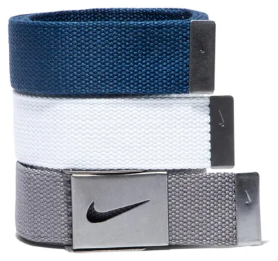Produktbild von Nike Herren 3er-Pack Golf Web Gürtel, Weiß/Grau/Marineblau, Einheitsgröße
