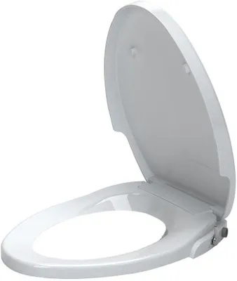 Productafbeelding van Bidetbril Lange Toilet - Bidet Toiletzitting - Persoonlijke Hygiëne - Niet-Elektrisch Dubbele Sproeiers - 14.9 inch breed - Wit