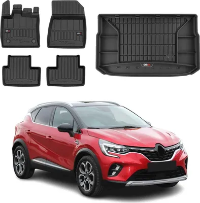 Image de Kit Tapis de Sol et Coffre pour Renault Captur 2019-2022 TPE Noir