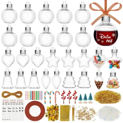Produktbild von Weihnachtskugeln Kunststoff Transparent 26 Stück zum Befüllen