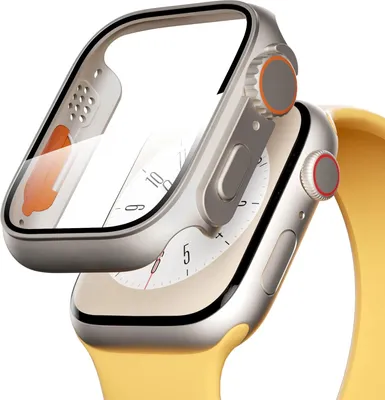 Obrázek produktu pro Pouzdro pro Apple Watch 7/8/9 45 mm, stříbrné, vysoká ochrana, odolné, pevné