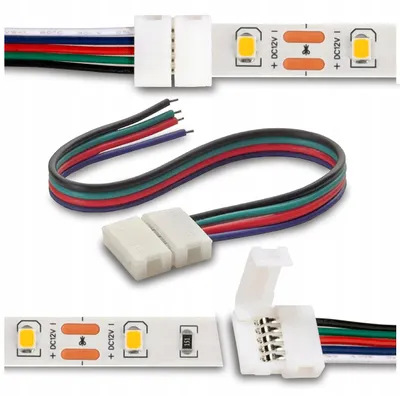 Obrázok produktu pre LED spojka RGBW 12 mm, jednostranná, s káblom, bez potreby spájania