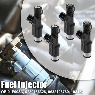 Image de 4pcs 01F003A Injecteur pour Peugeot 206 206cc 307 406 607 806 Essence Buse Carburant Rechange