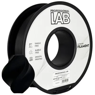 Produktbild von PLA-Filament „Matte Black“ von Prof. Lab, 1,75 mm, 1000 g, für 3D-Drucker