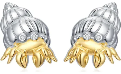 Produktbild von Ohrstecker 925 Sterling Silber Tier Krabbe hypoallergen Geschenk für Frauen 15x13mm