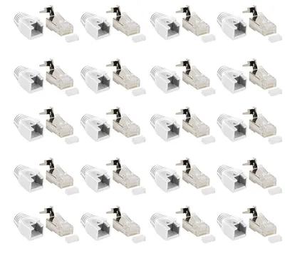 Productafbeelding van Set van 20 RJ45-netwerkstekkers voor CAT 7A en CAT 6A