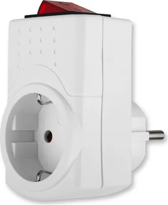 Produktbild von REV Steckdosenadapter, Steckdose schaltbar, Übergangsstecker, schaltbare Steckdose max.3500W, weiß
