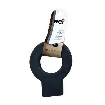 Obrázek produktu pro Dveřní držák Rei Lock 660 antracitový plastový dveřní věšák (6,4 x 8,2 x 1,5 cm)
