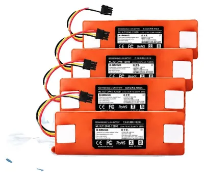 Zdjęcie produktu dla Akumulatory do robotów odkurzających, pojemność 12800 mAh, kompatybilne z wieloma modelami, 14,4V 12800mAh - zestaw 4 sztuki