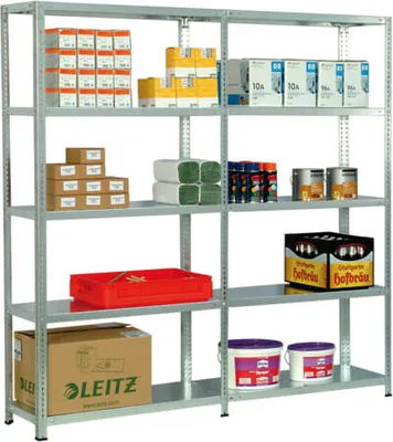 Produktbild von Fachbodenregal - Grundregal - 250 kg - 2.000 x 875 x 800 mm (HxBxT) - Schraubregal RUDI