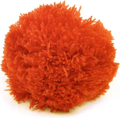 2 Bommeln / Wollbommeln / Pompon, 7cm orange
