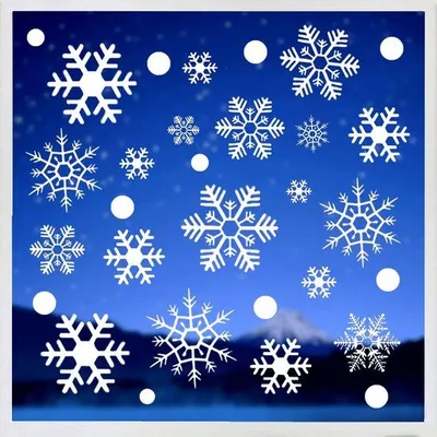 Immagine prodotto di Adesivi natalizi per finestre, 114 pezzi, autoadesivi, 4 fogli con fiocchi di neve, decorazioni natalizie riutilizzabili.