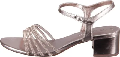 Produktbild von Tamaris Damen Sandalette Riemchen mit Strassbesatz und Metallic Glanz 1-28248-44, Größe:38 EU, Farbe:Rosa
