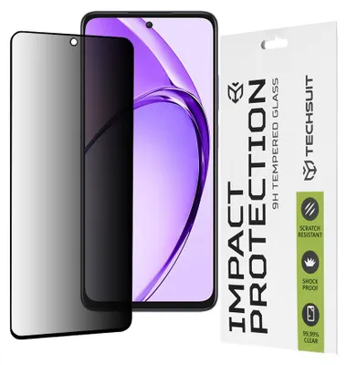 Produktbild von Techsuit Privacy Full Cover Impact Protection Blickschutzfolie für Oppo A80 - Schwarz