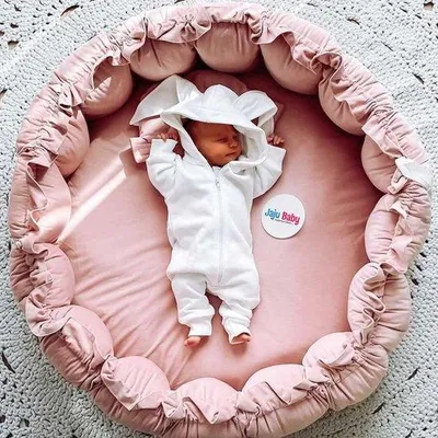 Produktbild von Jaju Baby Spielmatte Baumwolle 120 x 120 cm Poeder