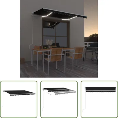 Immagine prodotto di The Living Store Tenda da sole automatica con LED e sensore vento 300x250 cm antracite