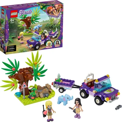Obrázok produktu pre LEGO 41421 Friends Záchrana sloníčaťa s transportérom, hracia súprava so Stephanie, séria Dobrodružný tábor