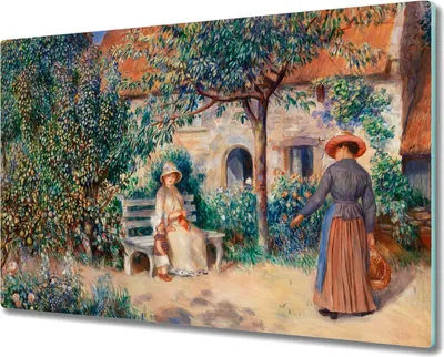 Produktbild von Coloray Hackbrett Küchenbrett Kochplattenabdeckung Schneidebrett Herdabdeckplatte 80x52 cm - Baumhäuser Frauen