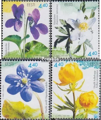 Produktbild von Briefmarken Estland 2004 Mi 481-484 (kompl.Ausg.) postfrisch Blumen