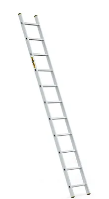 Produktbild von Drabest | Leiter - Aufstiegsleiter - 11 Sprossen - Tragfähigkeit 150 kg - Aluleiter 1x11 Stufen - Professionelle Anlegeleiter