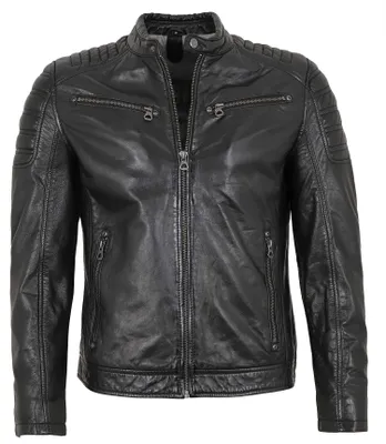 Produktbild von Gipsy - Herren Echtleder Lederjacke Bikerjacke Lammnappa schwarz Pflanzlich gegerbt