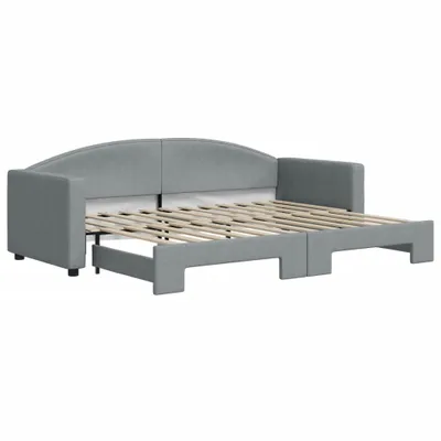 Obrázok produktu pre vidaXL Rozkladacia posteľ Light Grey 80x200 cm Látka