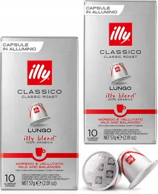 Image de illy Lungo Classico Nespresso Kapseln 2x10 Stück 100% Arabica Kaffee