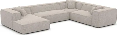 Produktbild von Bouclé U-Form XXL Wohnlandschaft Arelia Sand Links