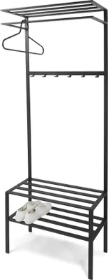Produktbild von Spinder Design Ivar 2 Garderobe mit 6 Haken 70x29x178 - Schwarz