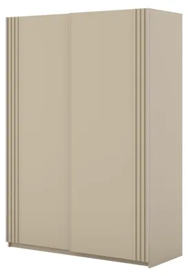 Image de Armoire MONVIA 2 portes coulissantes cachemire avec fermeture silencieuse 150 cm