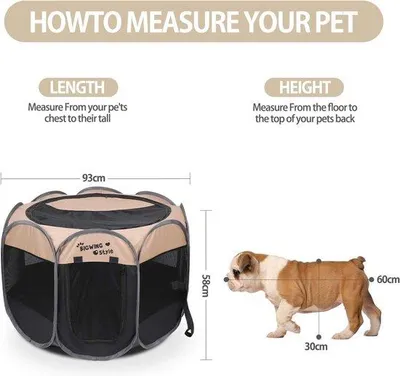 Produktbild von Puppybox, kleine, begeisternde, transportable, opvouwbare Hunde- und Katzenbox, 36" x 36" x 23", beige