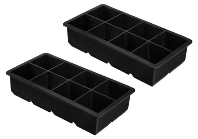 Immagine prodotto di Set di vaschette per cubetti di ghiaccio Buxibo - 2 x 4 stampi - set di 2