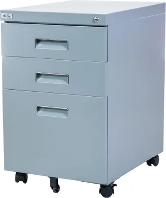 Produktbild von Büro Rollcontainer 3 Schubladen Hängeregistratur abschliessbar PAUL grau Bürocontainer
