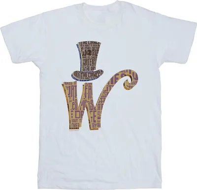 Produktbild von Willy Wonka - "W Logo Hat" T-Shirt für Herren BI52262 (5XL) (Weiß)