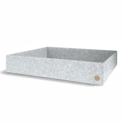 Produktbild von Aufbewahrungsbox CLEAN Filz 47 x 55 x 10 cm ohne Deckel in hellgrau meliert
